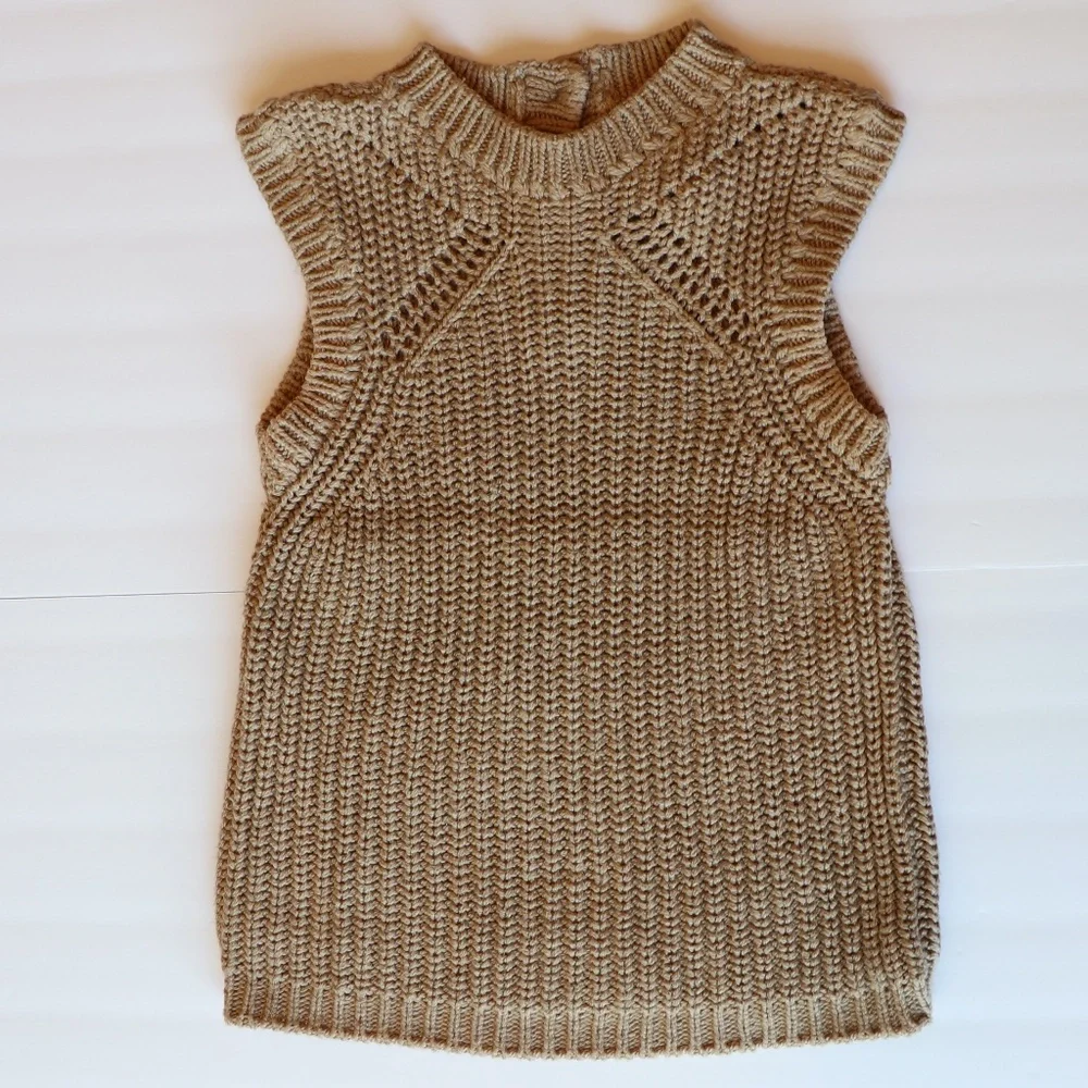 Chloe sleeveless all-cotton knit sweater crew neck - Picture 9 of 10
